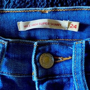 Levi’s Mile High Super Skinny Blue Jeans